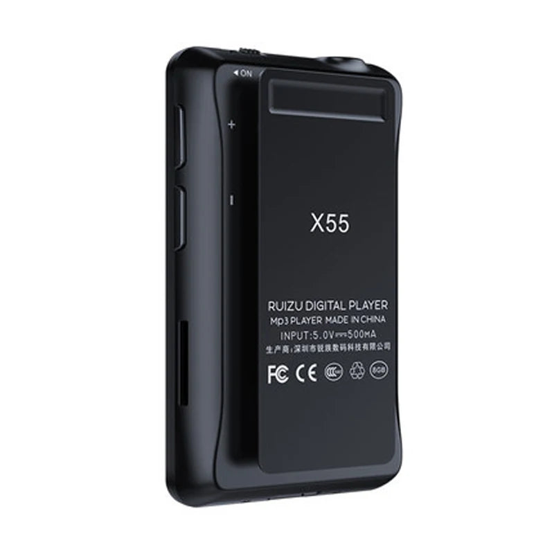 Ruizu original x55 clipe esporte bluetooth mp3 player mini com suporte de tela cartão tf portátil música player de vídeo gravador e-book