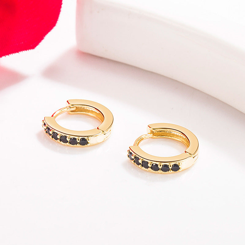 Brincos com joias de diamante e ouro 14K