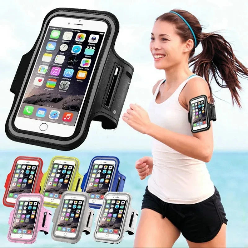 Suporte universal para telemóvel com braçadeira para desportos ao ar livre para iPhone 13 14 15 Samsung Huawei - Academia/Corrida - Bolsa para telemóvel com braçadeira