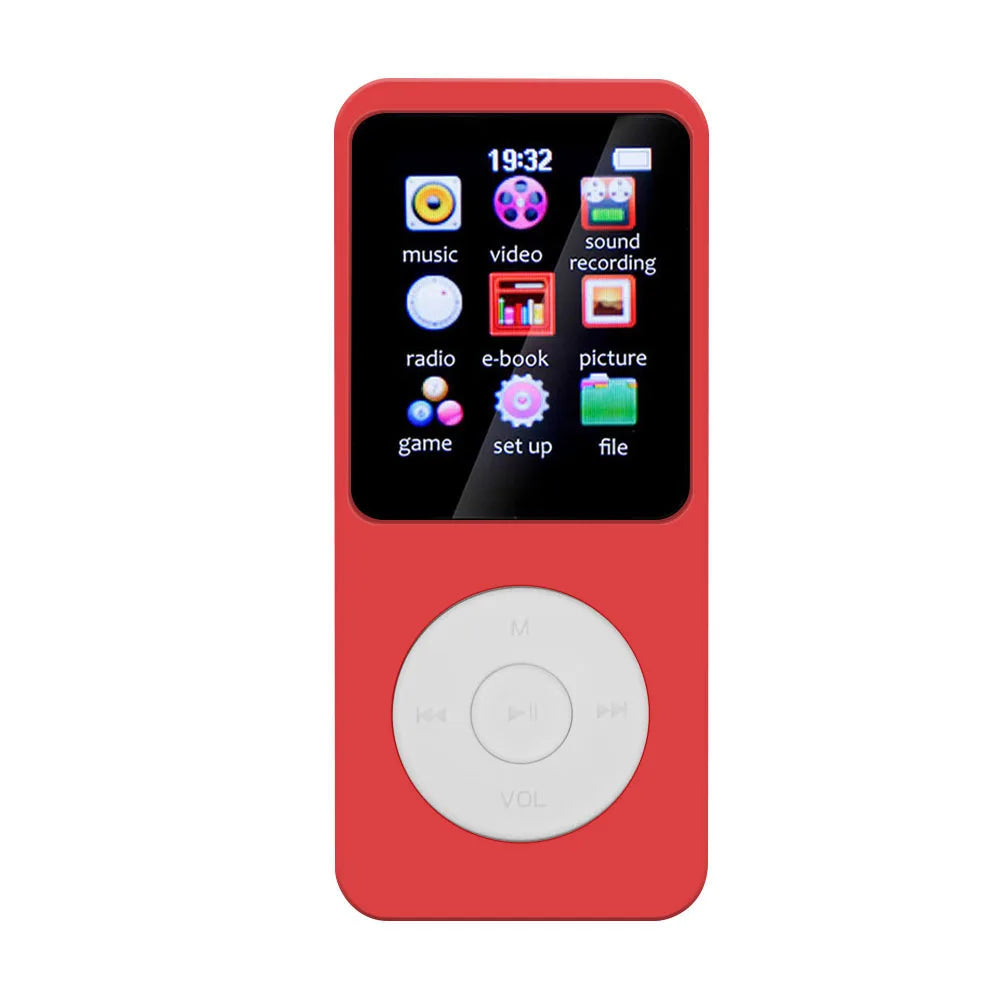 Leitor de mp3 alto-falante embutido esportes mp3 player bluetooth-compatível5.0 gravador de voz suporte rádio fm gravação de e-book para crianças