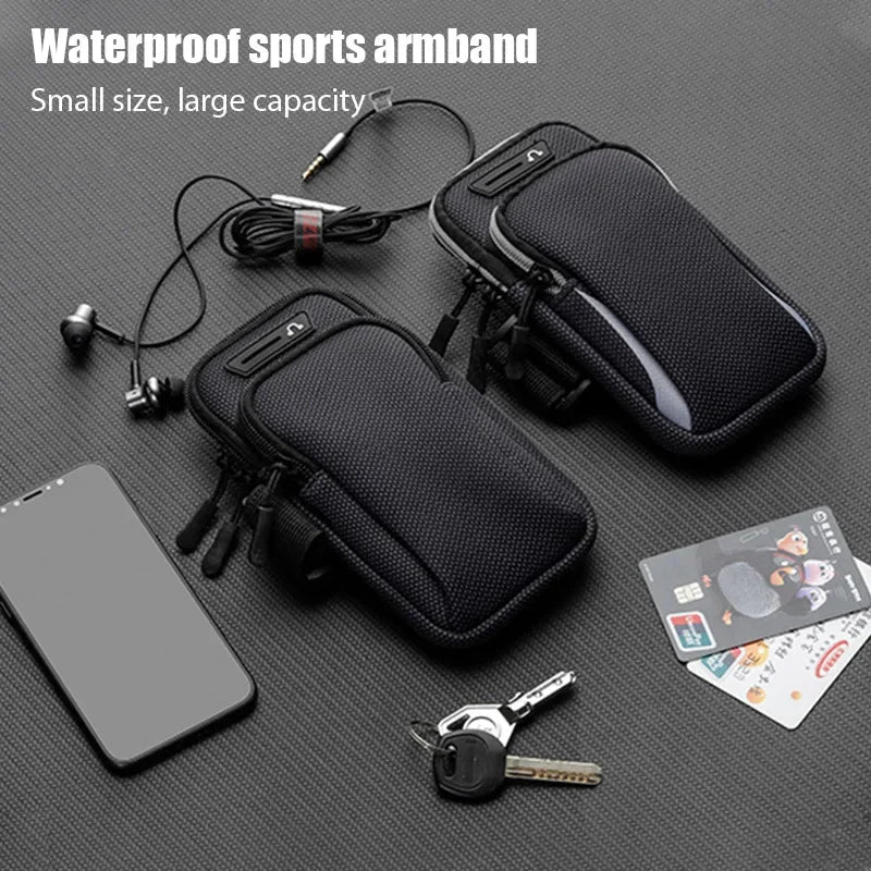 Capa desportiva para telemóvel com braçadeira universal para corrida, suporte desportivo para telemóvel, bolsa de mão para iPhone Xiaomi Huawei abaixo de 6,5" 7,2"