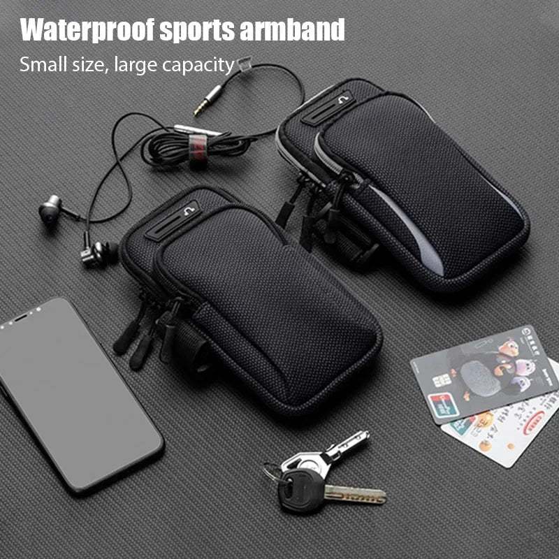 Capa desportiva para telemóvel com braçadeira universal para corrida, suporte desportivo para telemóvel, bolsa de mão para iPhone Xiaomi Huawei abaixo de 6,5" 7,2"