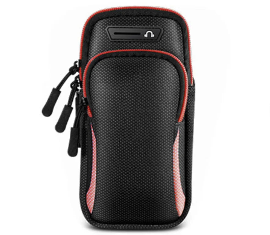 Bolsa de braço para telefone com entrada para auscultadores, impermeável, respirável, desportiva, bolsa de corrida, ginásio, suporte para telemóvel