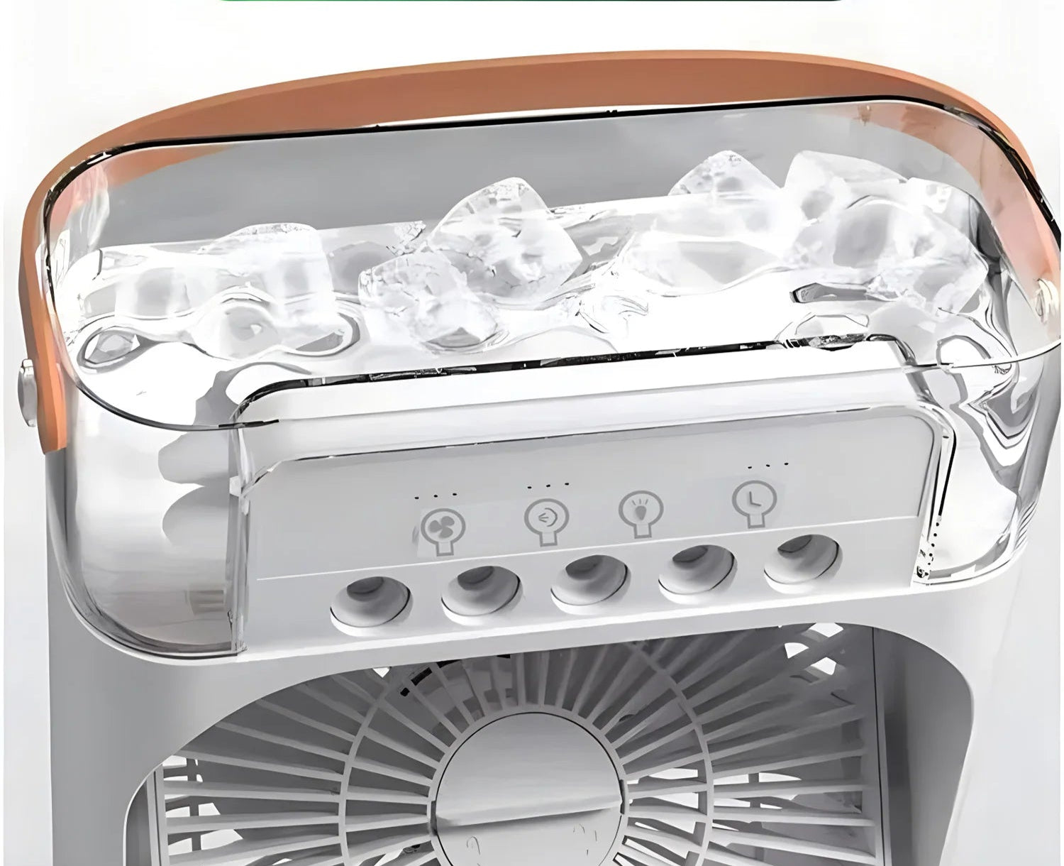 Ar Condicionado 3 em 1, Portátil com luz noturna LED, ventilador e umidificador