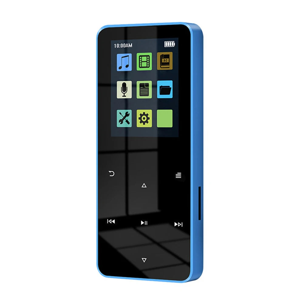 1,8 polegadas TFT MP3 Player Walkman USB 2.0 3,5 mm Jack Bluetooth 5.0 Music Walkman compatível com gravação de e-book Altifalante incorporado