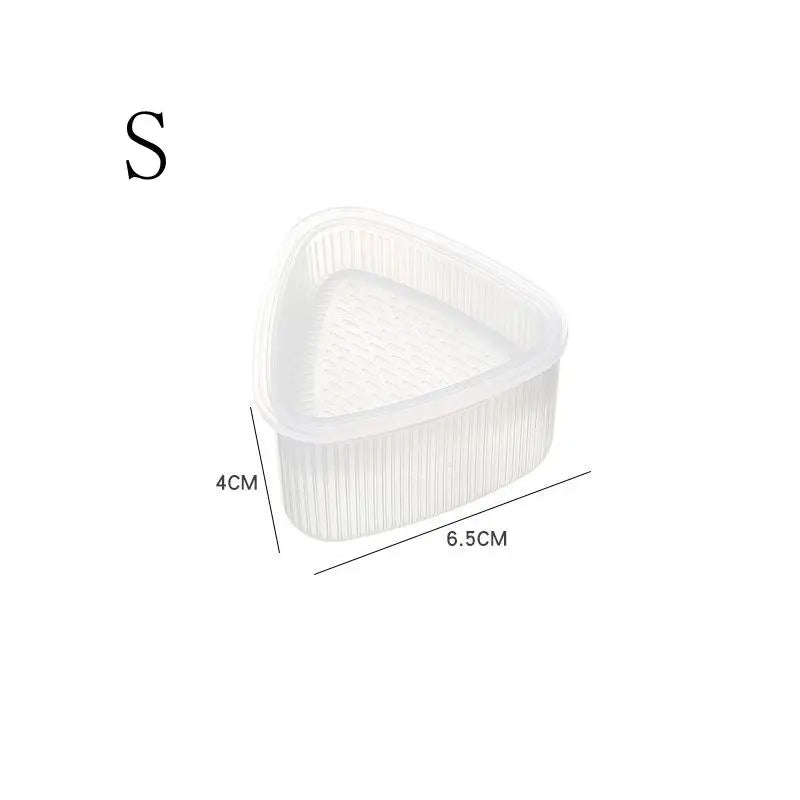 1/2  potes de plástico para molde sushi triangular