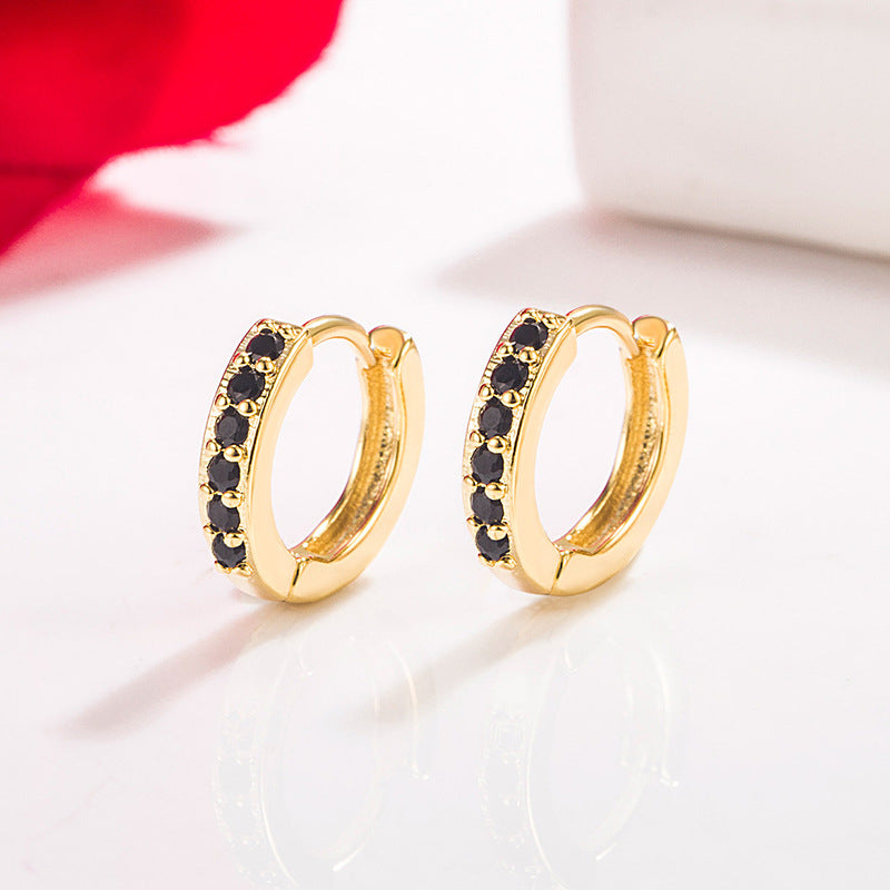 Brincos com joias de diamante e ouro 14K
