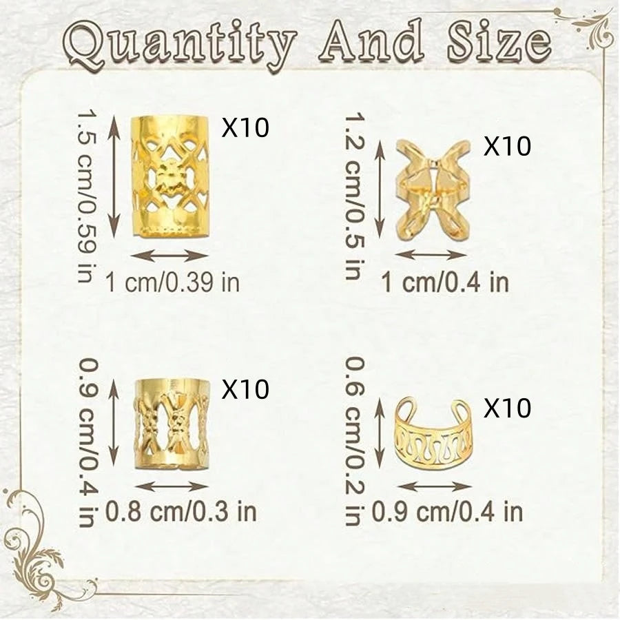 Anéis para Tranças 40PCS