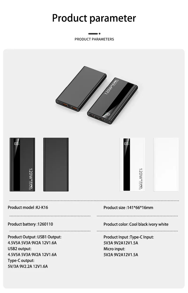 Power Bank Xiaomi 120W – 200000mAh de Pura Potência Portátil