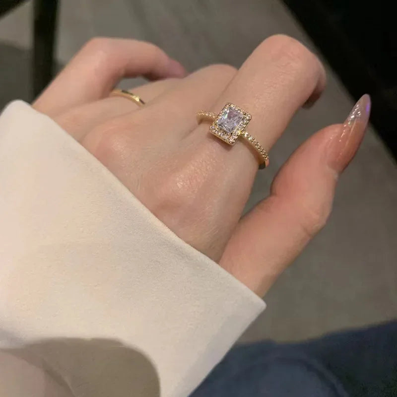 Anéis de noivado de casamento Moissanite