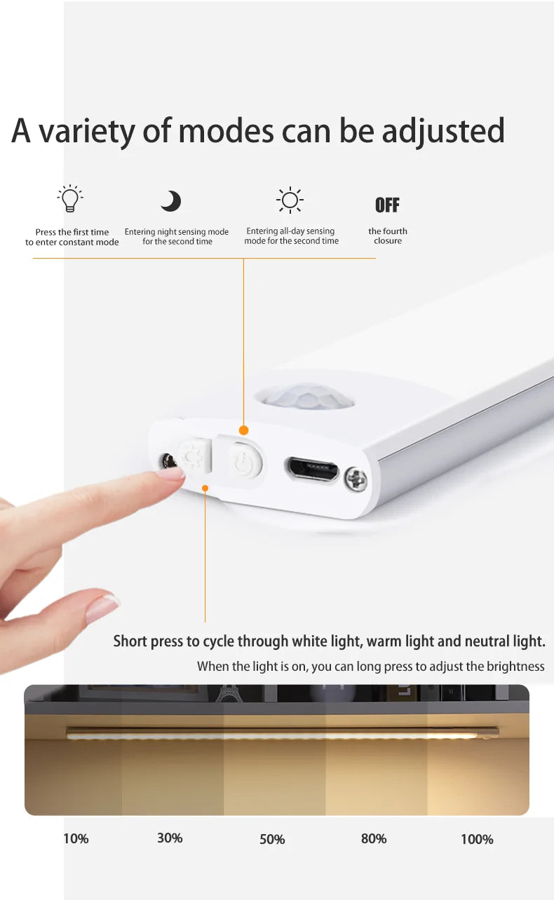 Lâmpada Sem Fio com Sensor de Movimento