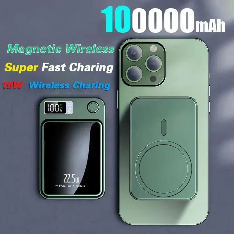 Power Bank Magnético Sem Fio 100000mAh