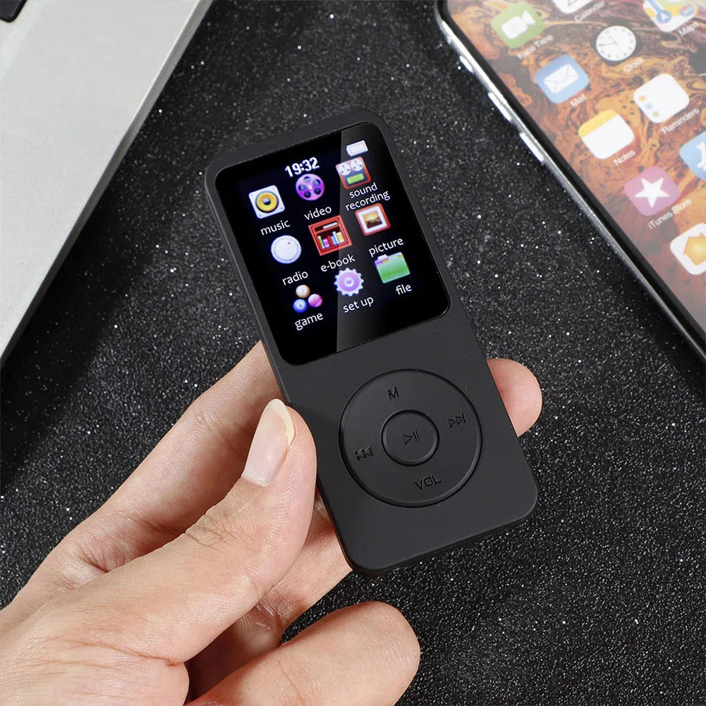 Leitor de mp3 alto-falante embutido esportes mp3 player bluetooth-compatível5.0 gravador de voz suporte rádio fm gravação de e-book para crianças
