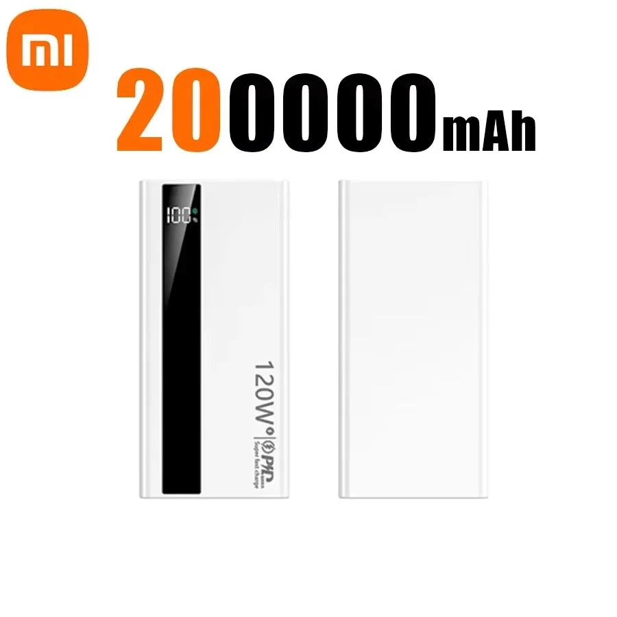 Power Bank Xiaomi 120W – 200000mAh de Pura Potência Portátil