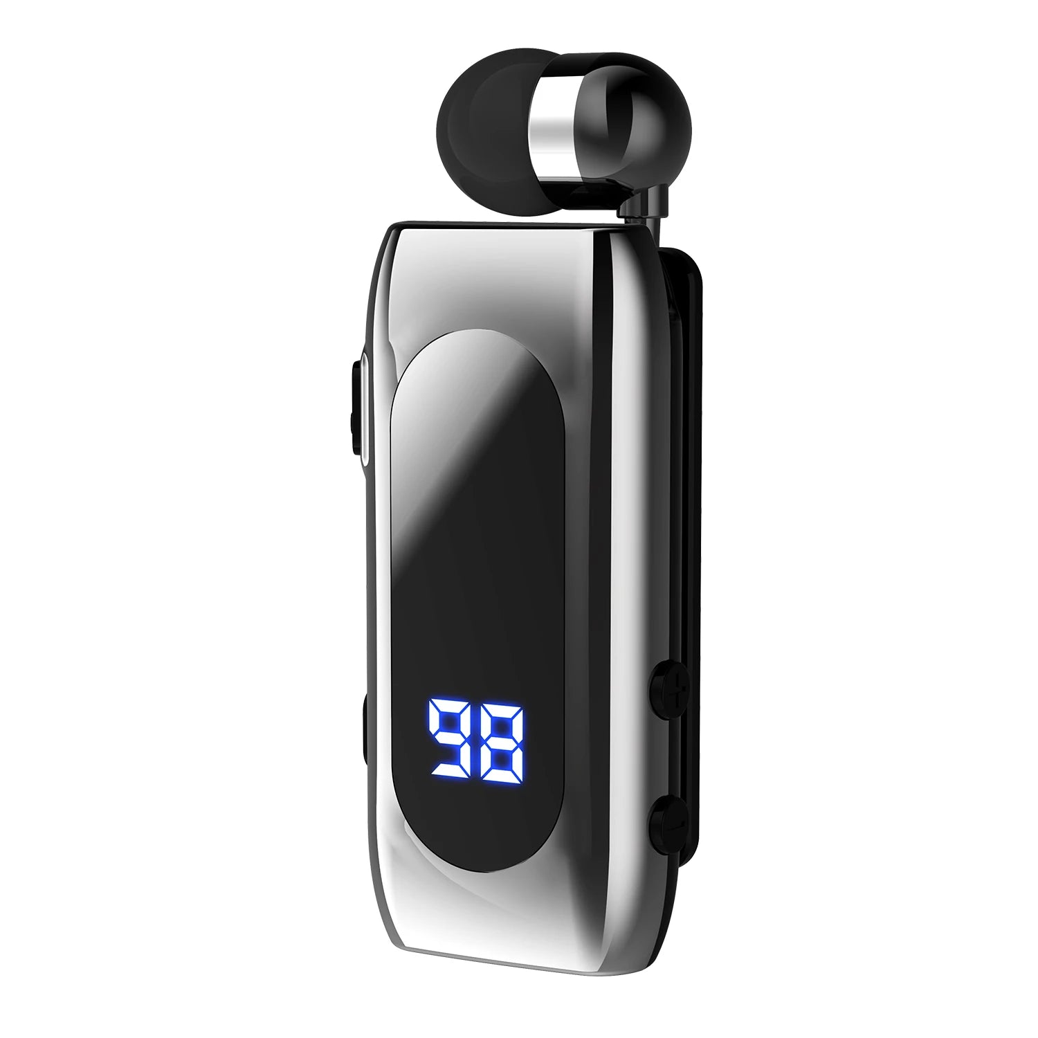 Fone de Ouvido Bluetooth K55 Lavalier – 20h de Bateria, Display LED, Microfone e Cancelamento de Ruído