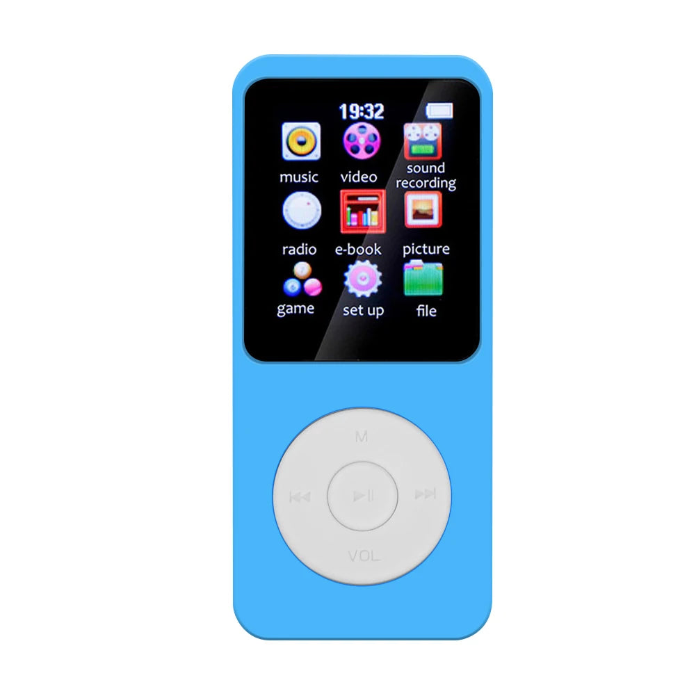 Leitor de mp3 alto-falante embutido esportes mp3 player bluetooth-compatível5.0 gravador de voz suporte rádio fm gravação de e-book para crianças