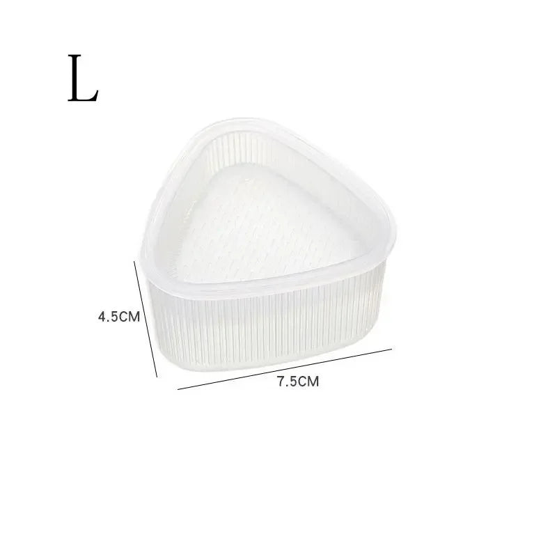 1/2  potes de plástico para molde sushi triangular