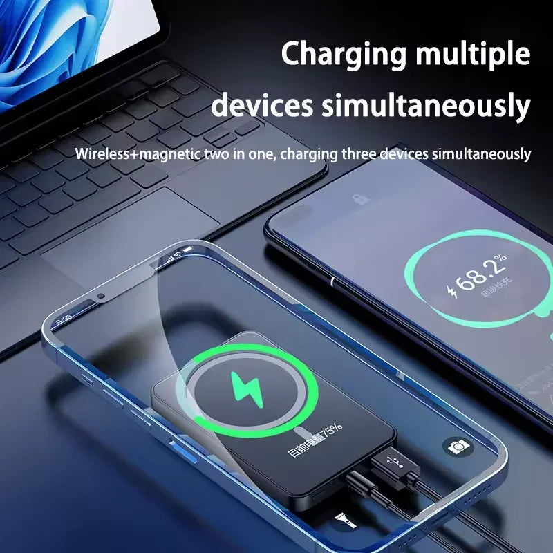Power Bank Magnético Sem Fio 100000mAh