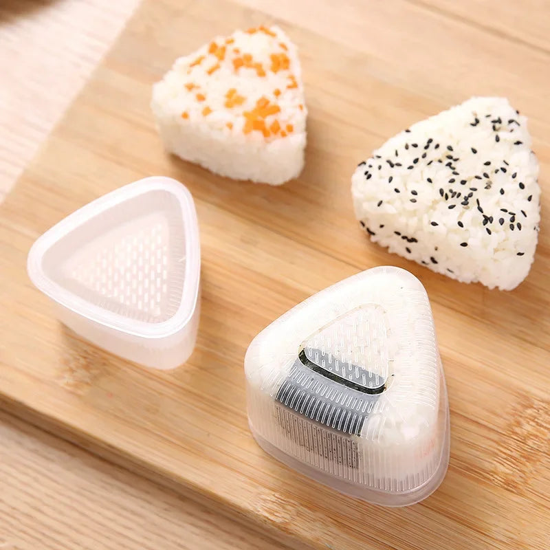 1/2  potes de plástico para molde sushi triangular