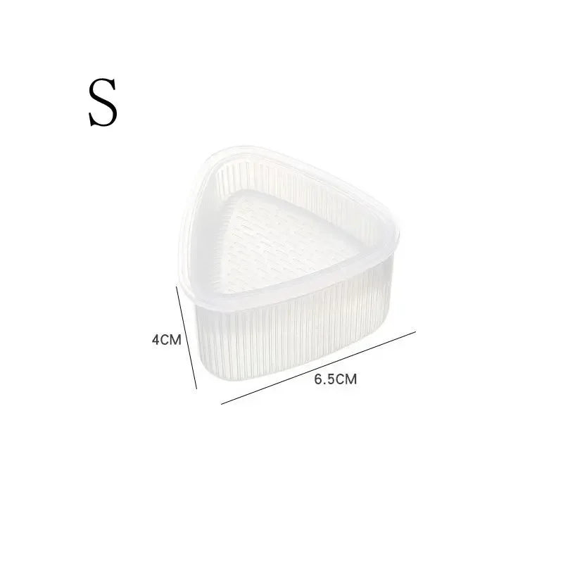1/2  potes de plástico para molde sushi triangular