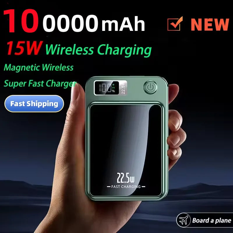 Power Bank Magnético Sem Fio 100000mAh