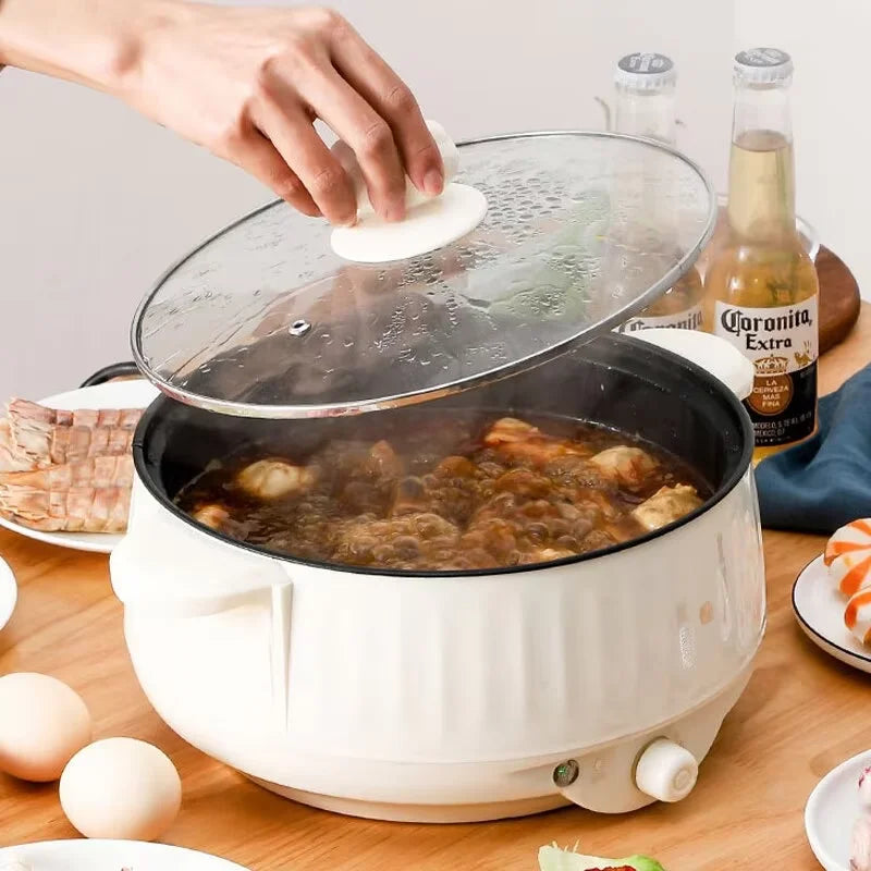 Panelas Elétricas Multifunções Camada Única/Dupla 1-2, Panela Doméstica Antiaderente, Panela Quente, Panela de Arroz, Utensílios de Cozinha