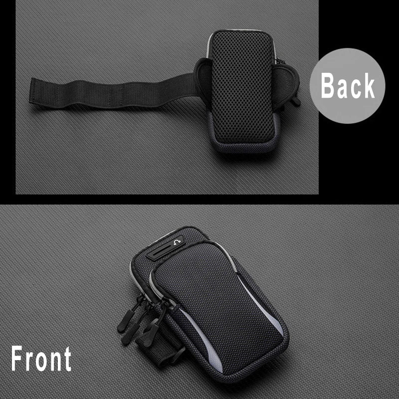 Bolsa de braço para telefone com entrada para auscultadores, impermeável, respirável, desportiva, bolsa de corrida, ginásio, suporte para telemóvel