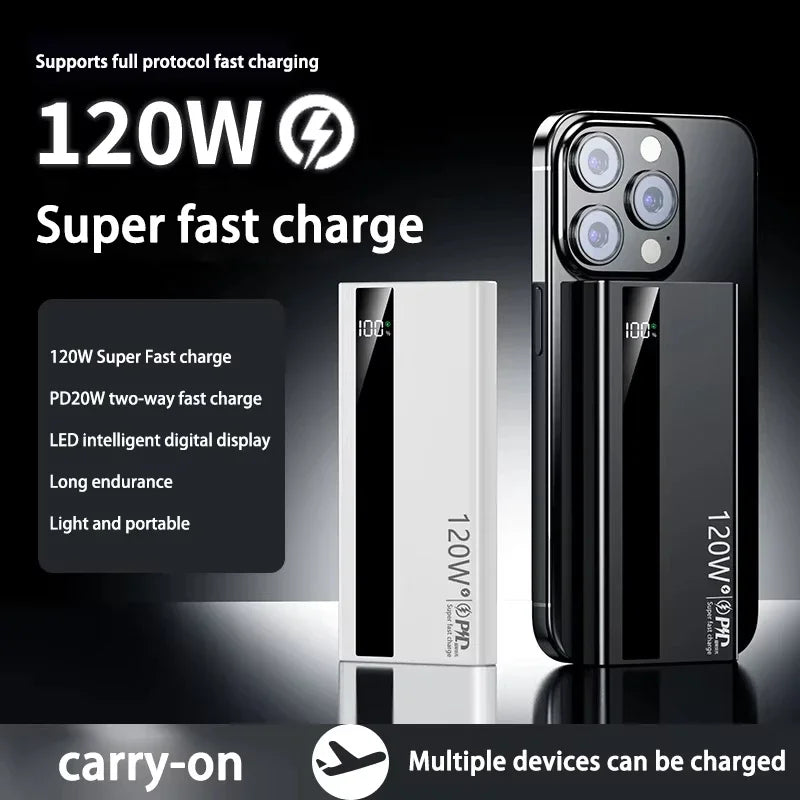 Power Bank Xiaomi 120W – 200000mAh de Pura Potência Portátil