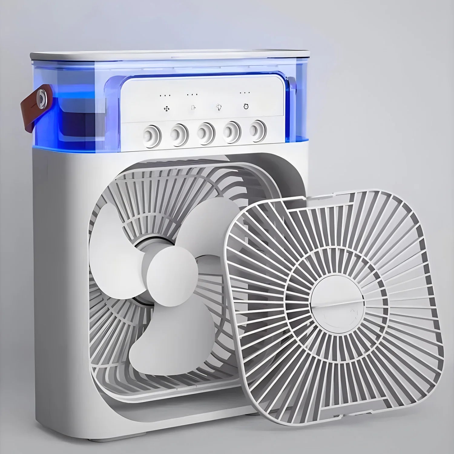 Ar Condicionado 3 em 1, Portátil com luz noturna LED, ventilador e umidificador