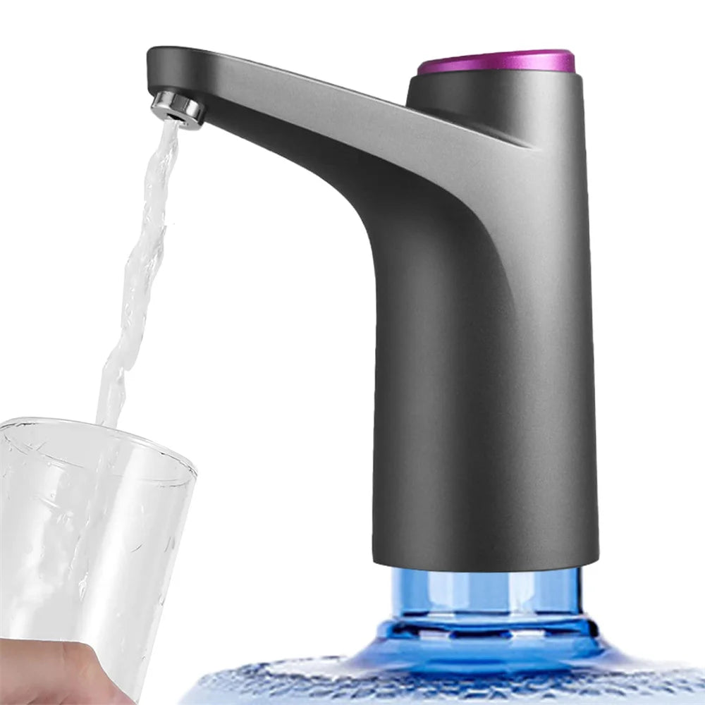 Bomba Elétrica Portátil Recarregável USB para Garrafões de Água