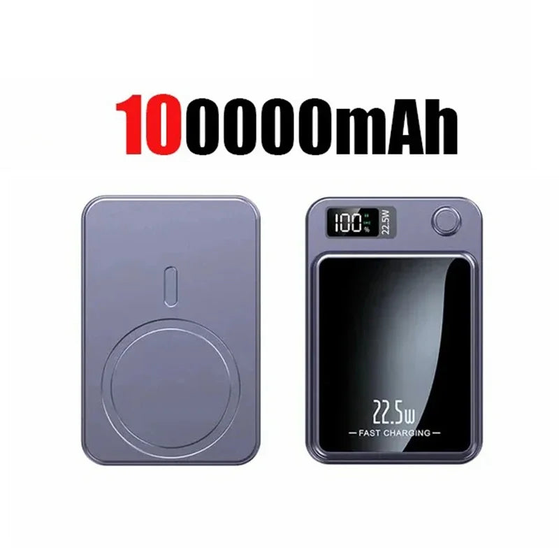 Power Bank Magnético Sem Fio 100000mAh