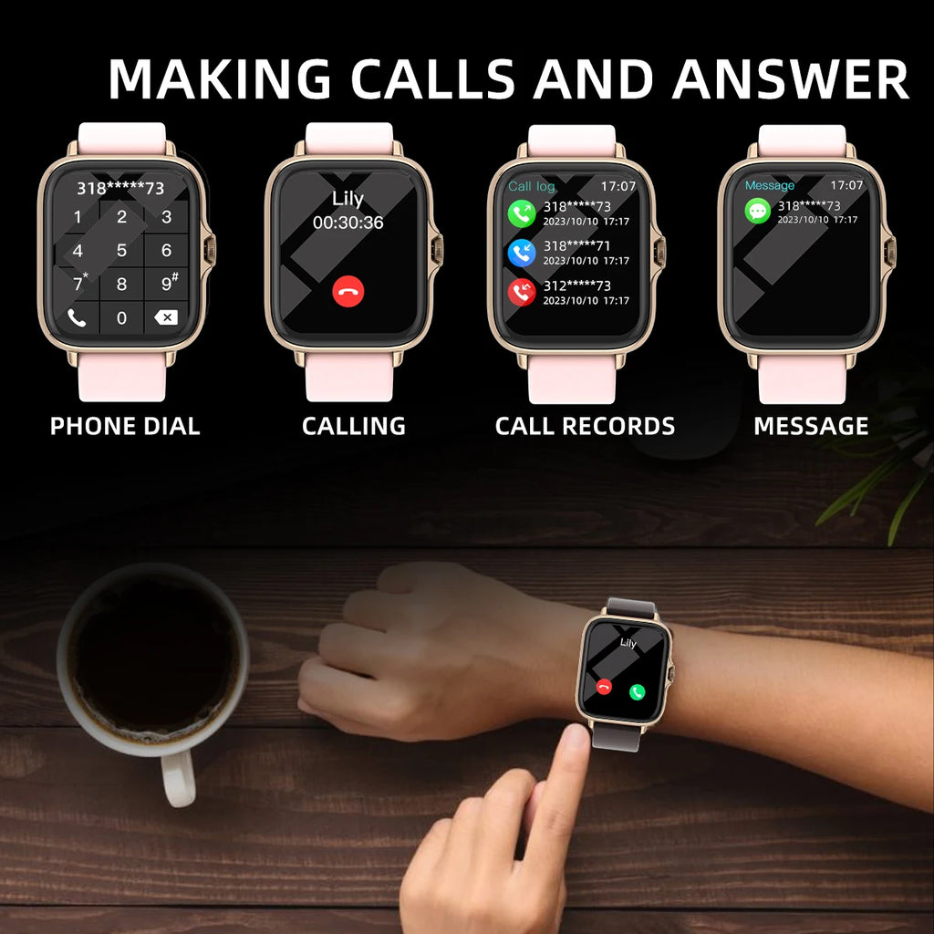 Smartwatch 1.83" com Bluetooth, Chamadas, Monitoramento de Sono, Pedômetro e Muito Mais!