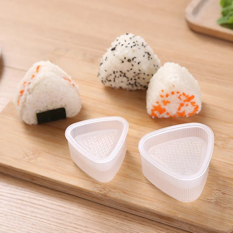 1/2  potes de plástico para molde sushi triangular
