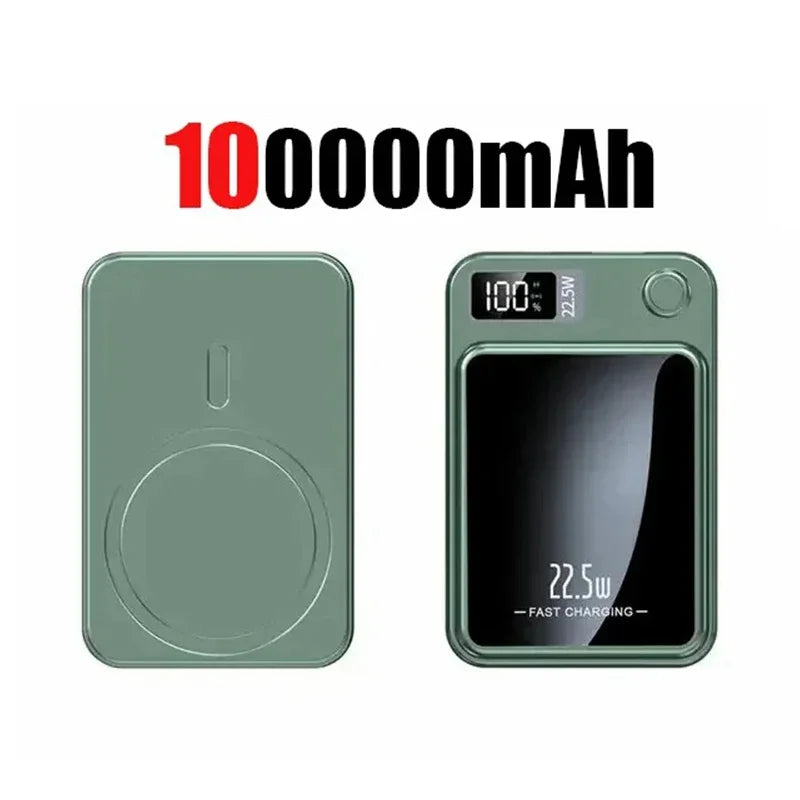 Power Bank Magnético Sem Fio 100000mAh