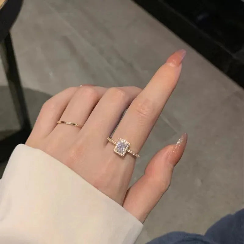 Anéis de noivado de casamento Moissanite