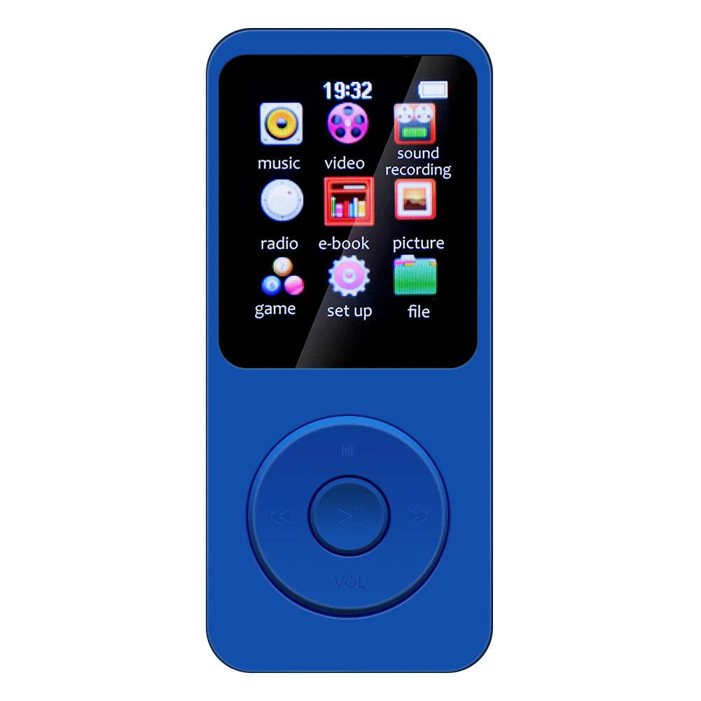 Leitor de mp3 alto-falante embutido esportes mp3 player bluetooth-compatível5.0 gravador de voz suporte rádio fm gravação de e-book para crianças