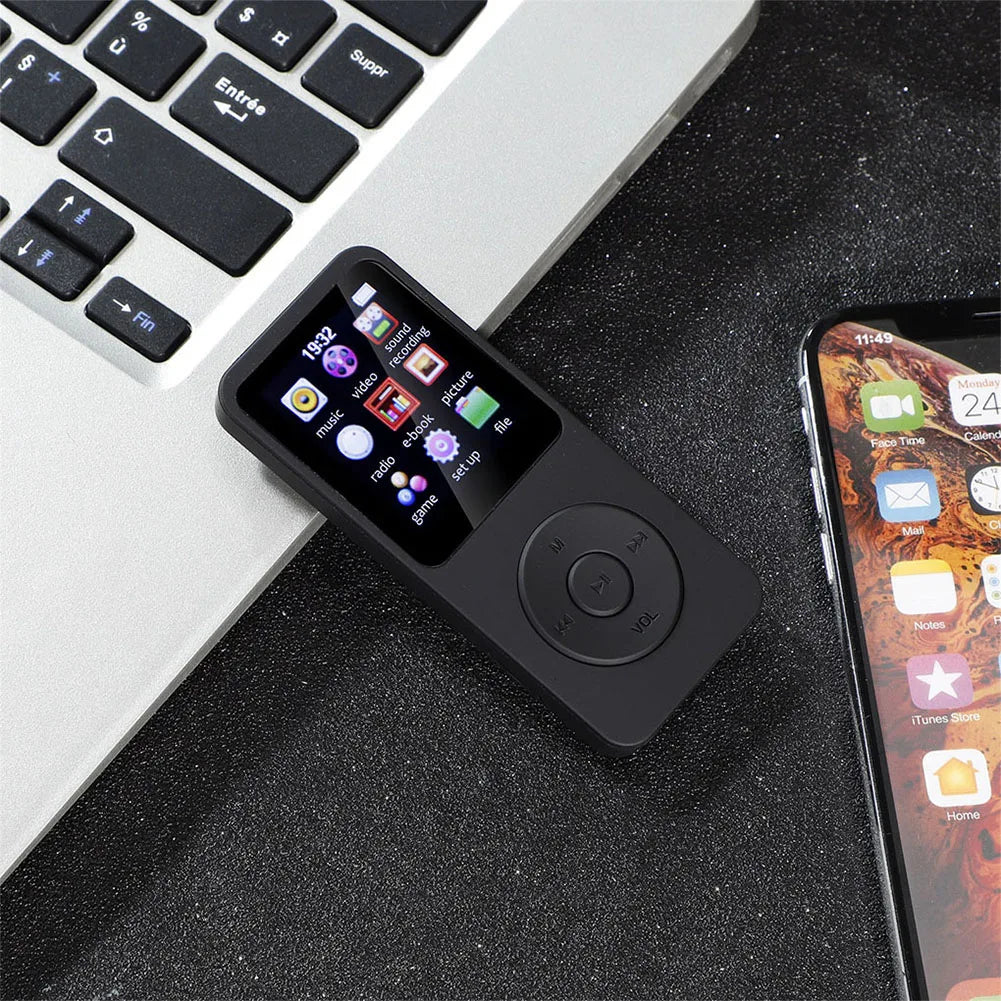 Leitor de mp3 alto-falante embutido esportes mp3 player bluetooth-compatível5.0 gravador de voz suporte rádio fm gravação de e-book para crianças