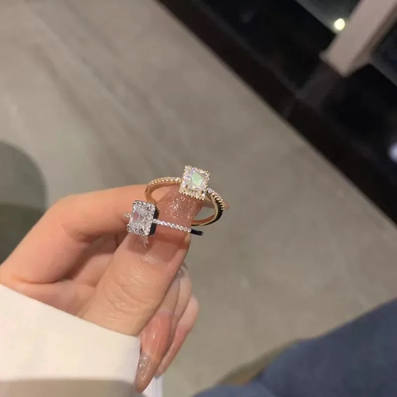 Anéis de noivado de casamento Moissanite