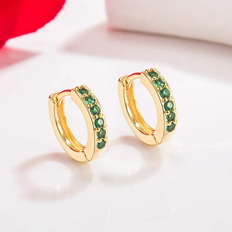 Brincos com joias de diamante e ouro 14K