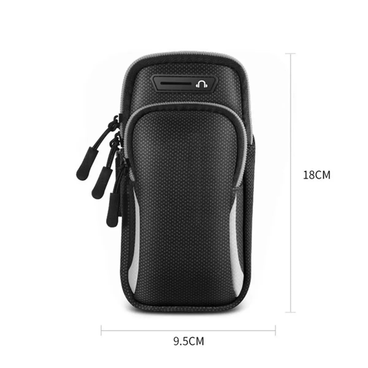 Bolsa de braço para telefone com entrada para auscultadores, impermeável, respirável, desportiva, bolsa de corrida, ginásio, suporte para telemóvel