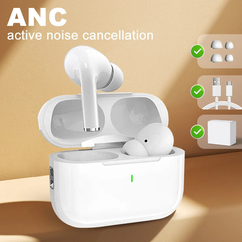 Fone de Ouvido Bluetooth Airs Pro ANC – Cancelamento Ativo de Ruído e Carregamento Sem Fio