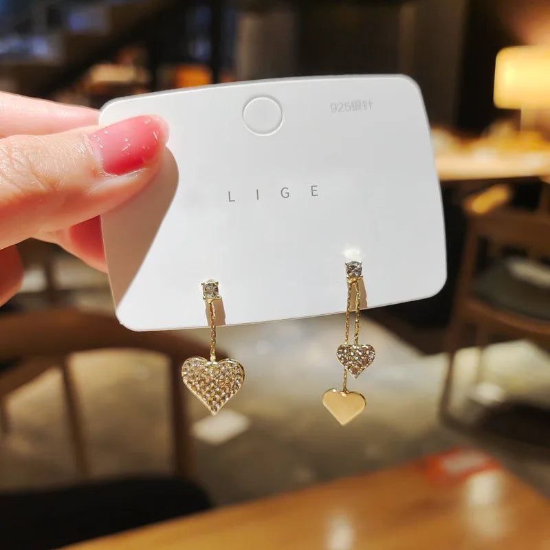 Brincos de luxo em formato de coração e variedades