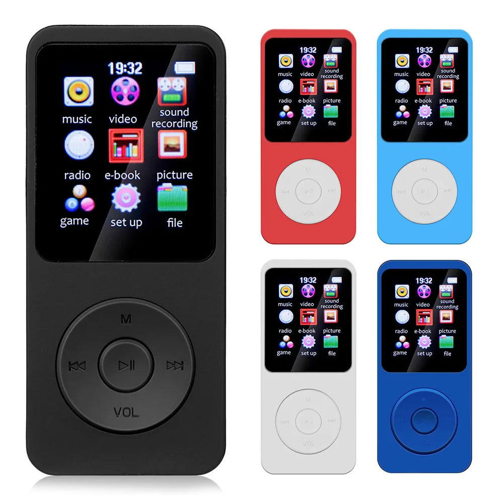 Leitor de mp3 alto-falante embutido esportes mp3 player bluetooth-compatível5.0 gravador de voz suporte rádio fm gravação de e-book para crianças