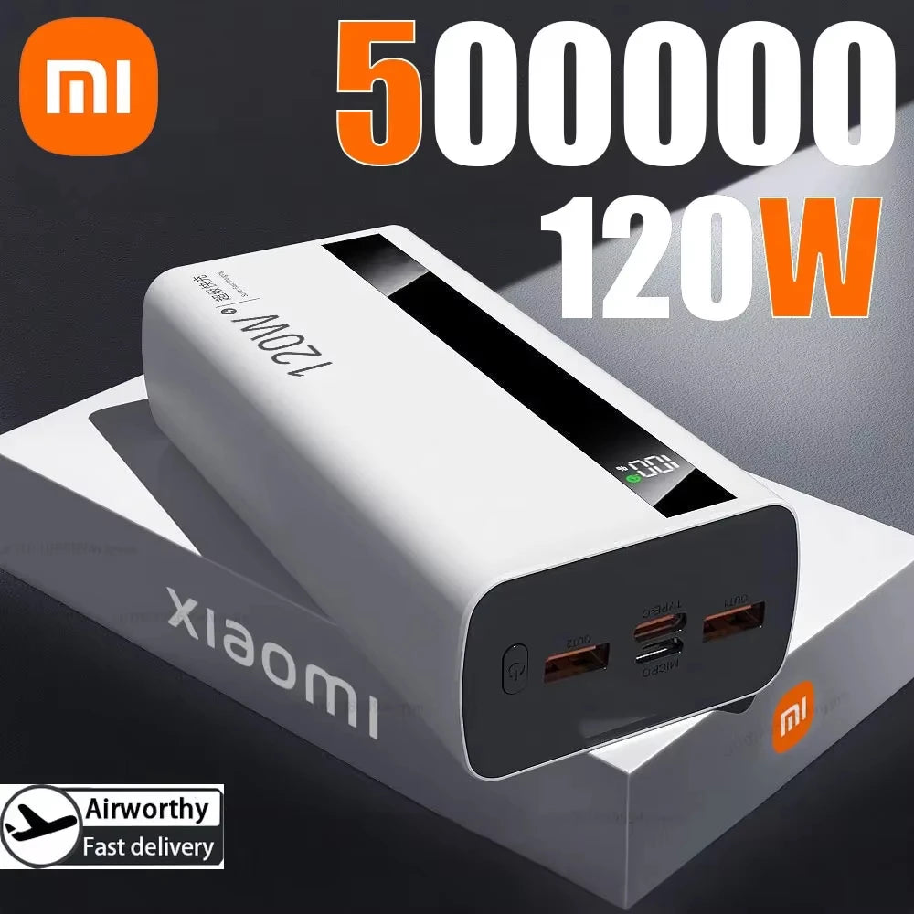 Power Bank Xiaomi 120W – 200000mAh de Pura Potência Portátil
