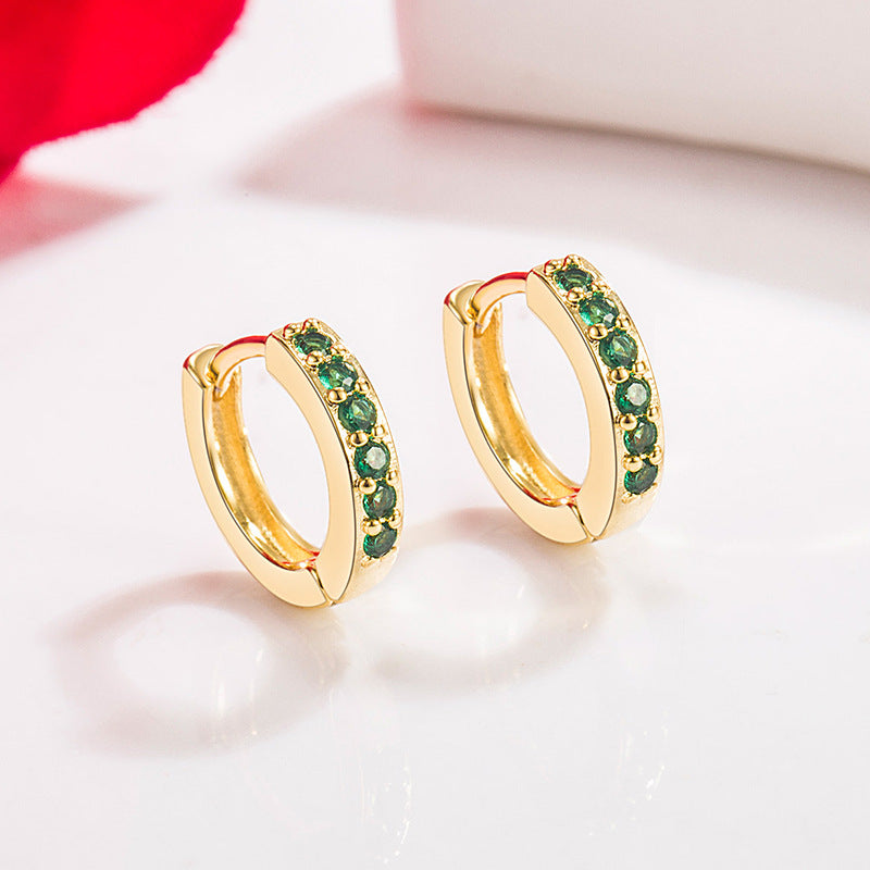 Brincos com joias de diamante e ouro 14K