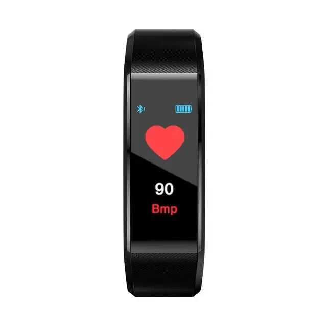 Pulseira Desportiva Inteligente - Pedómetro, Frequência Cardíaca, Pressão Arterial, Fitness,  Rastreador, Bluetooth, Smartwatch