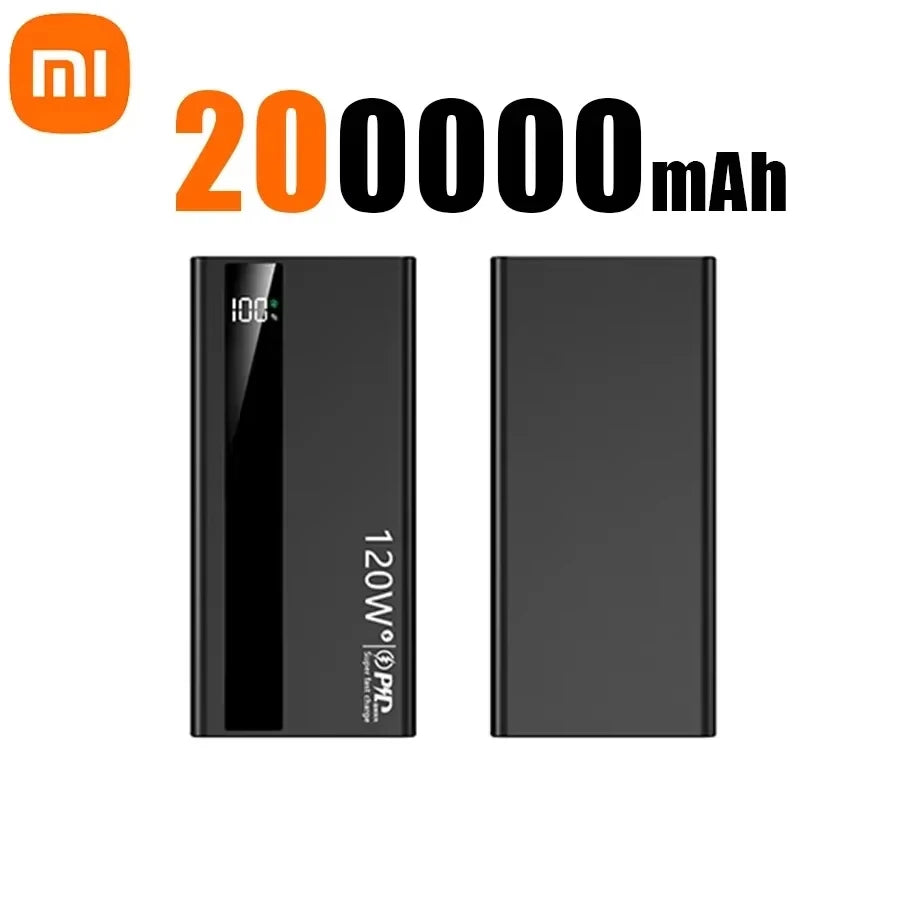 Power Bank Xiaomi 120W – 200000mAh de Pura Potência Portátil