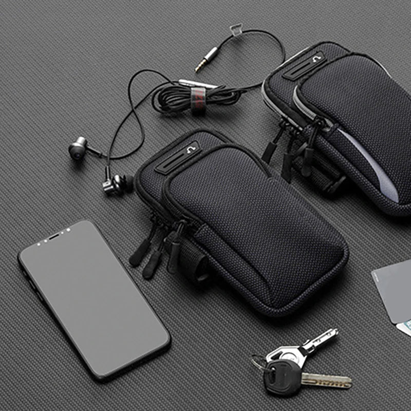 Bolsa de braço para telefone com entrada para auscultadores, impermeável, respirável, desportiva, bolsa de corrida, ginásio, suporte para telemóvel