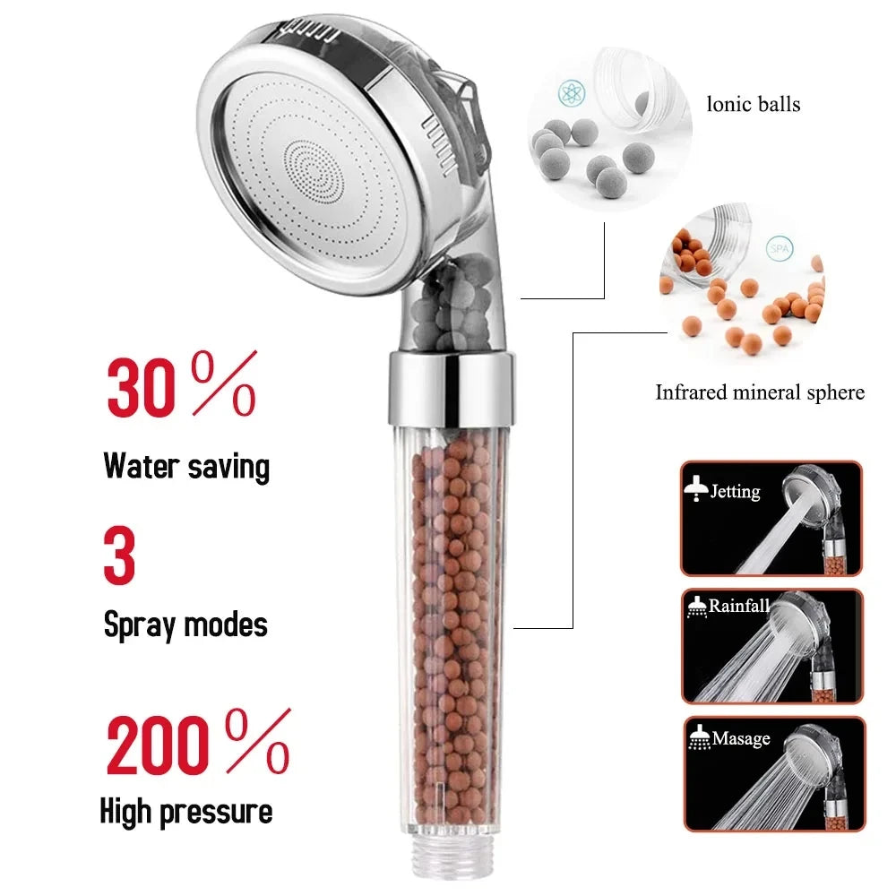 Chuveiro de Alta Pressão Economico com 3 Funções de SPA
