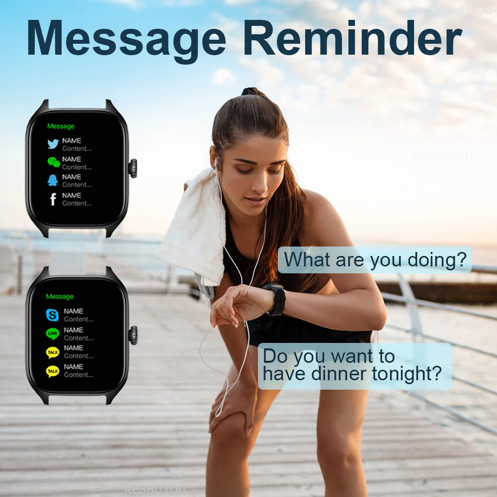 Xiaomi Smartwatch - Rastreamento de calorias, Frequência cardíaca, Monitorização de oxigénio, Relógio inteligente, Bluetooth